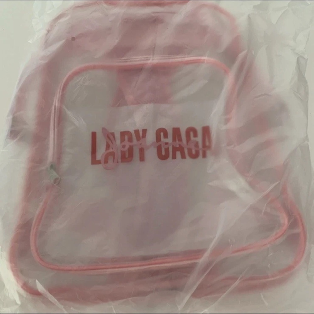 Lady Gaga See Through New Pink Clear Backpack BRAND NEW - Picture 3 of 3